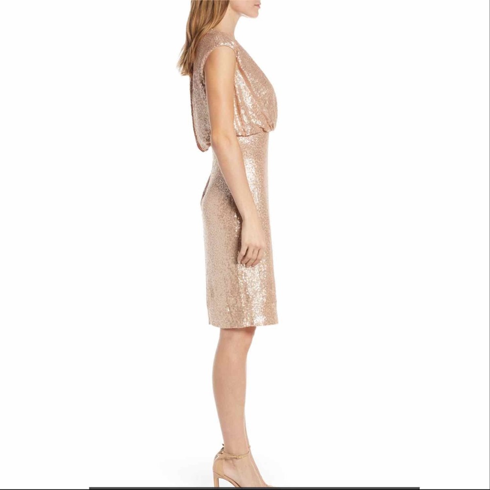 Tadashi Shoji Surplice Sequin Dress - Picture 3 of 15